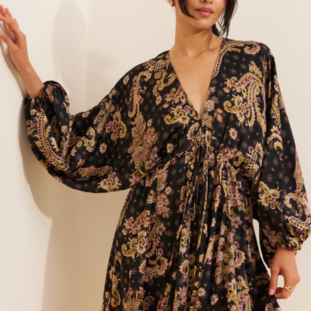 Free People Paisley Printed Arzel Mini Dress